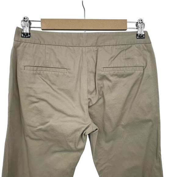 Amanda+Chelsea Beige Tan Flat Front Stretch Low-Rise Straight Ankle Pants Size 2 - Picture 4 of 10